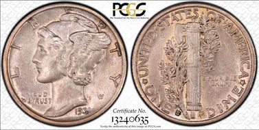 1931-S 10C DDO, FS-101 AU55
