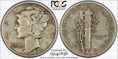 1941-S/S 10C RPM, FS-501 XF40