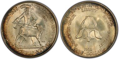 1938 50C New Rochelle MS67