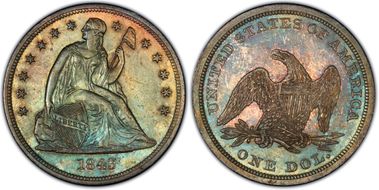 1843 $1 MS63