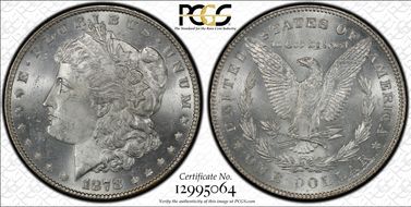 1878 7/8TF $1 VAM 45, Doubled Talons MS64