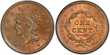 1843 1C N-12 MS65BN