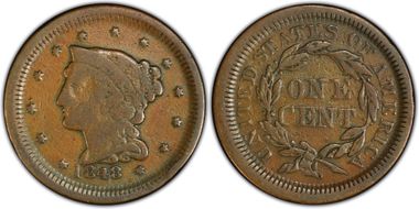 '1848' 1C Sm Dt Breen-1901 Fantasy VG10BN