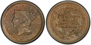 1848 1C Newcomb 18 MS62BN