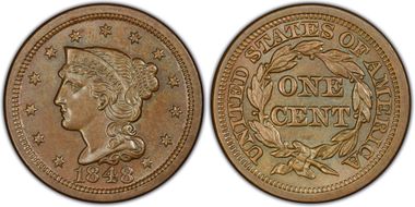 1848 1C Newcomb 27 MS65BN