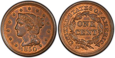 1850 1C N-6 MS64RB