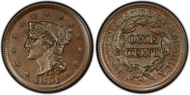 1851 1C Newcomb 20 MS65BN