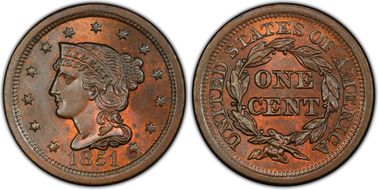 1851 1C N-39 MS65BN
