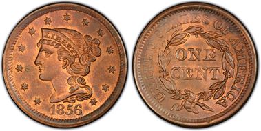 1856 1C N-2 Slanted 5 MS65RB