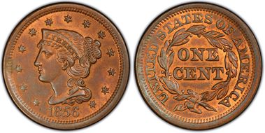1856 1C N-13 Slanted 5 MS65RB