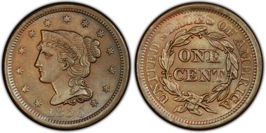 1856 1C N-20 MS65BN