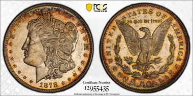 1878 7/8TF $1 VAM 41, 7/7 MS63PL