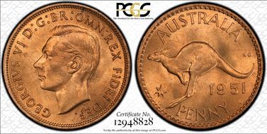 1951-PL (L) 1D KM-43 MS65RD