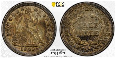 1849/6 H10C Overdate, FS-302 MS63