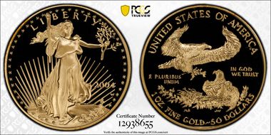 2004-W $50 Gold Eagle PR69DCAM