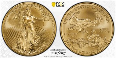 2006-W $50 Burnished Gold Eagle SP70