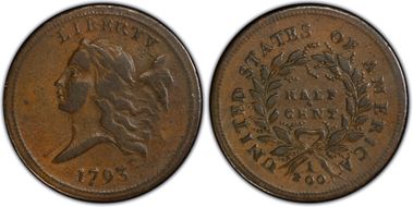 1793 1/2C VF25BN