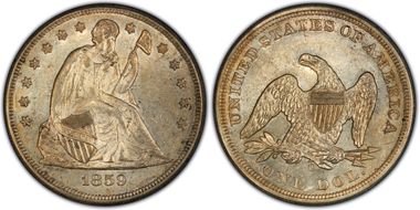 1859-O $1 MS62