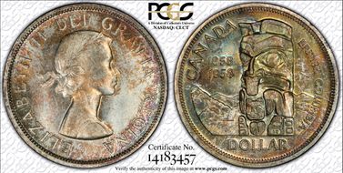 1958 S$1 British Columbia MS64