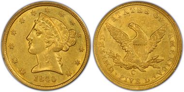 1840-C $5 AU55
