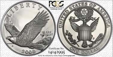 2008-P $1 Bald Eagle PR69DCAM