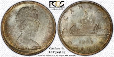 1966 S$1 Large Beads MS65