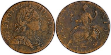 '1778' 1/2P Machin's Mills VF35BN