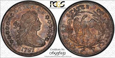 1797 10C JR-2, 13 Stars MS64
