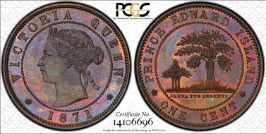 1871 1C Coin Alignment SP64BN