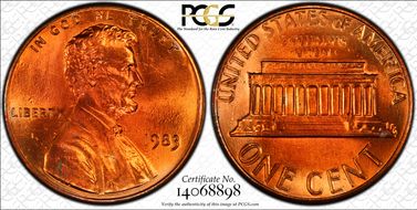 1983 1C Doubled Die Reverse MS65RD