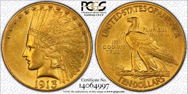 1913 $10 MS62