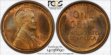 1909 1C Lincoln MS66RB