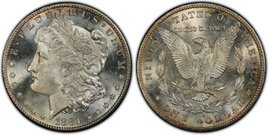1881-S $1 VAM 54B, Wounded Eagle MS64