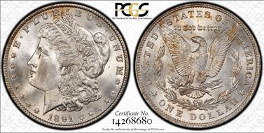 1891 $1 MS64