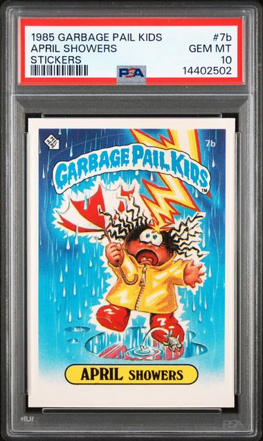 1985 Topps GARBAGE PAIL KIDS STICKERS STICKERS #7b April Showers front