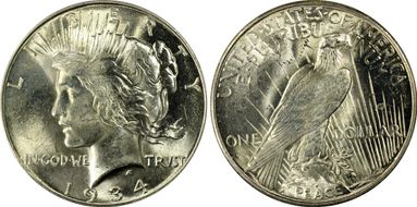 1934-D $1 MS64