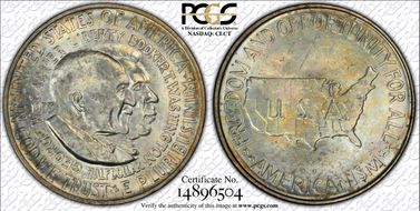 1953-D 50C Washington-Carver MS65