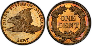 1857 1C Flying Eagle PR64