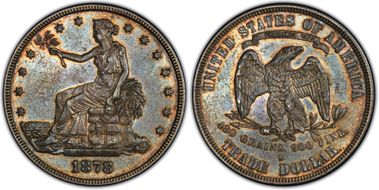 1878-S T$1 Trade AU50
