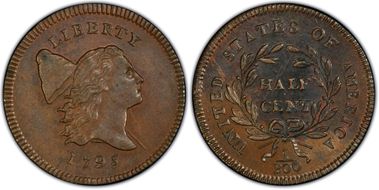 1795 1/2C Lettered Edge MS62BN