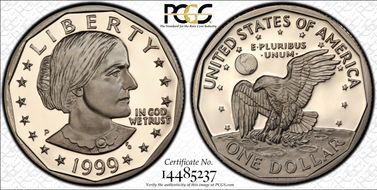 1999-P SBA$1 PR70DCAM