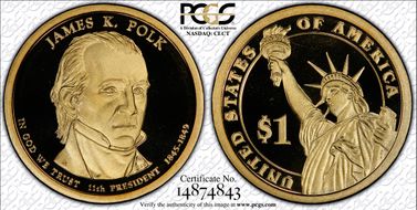 2009-S $1 James K. Polk PR70DCAM