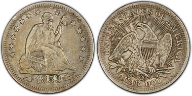 1853-O 25C Arrows and Rays XF40