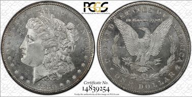 1880-CC $1 VAM 5 8/7 High 7 MS64PL