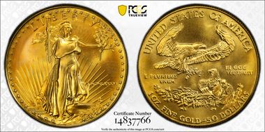 1986 $50 Gold Eagle MS69