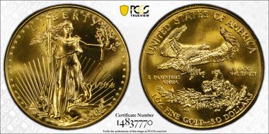 1994 $50 Gold Eagle MS69