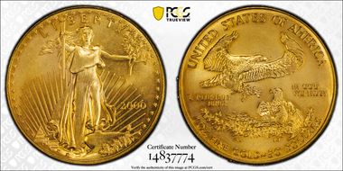 2000 $50 Gold Eagle MS66