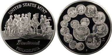 (1993)-P AR Medal U.S. Mint Bicentennial PR70DCAM