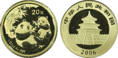 2006 20 Yn Panda Gold PAN-409A MS69