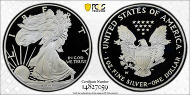 2007-W $1 Silver Eagle PR69DCAM
